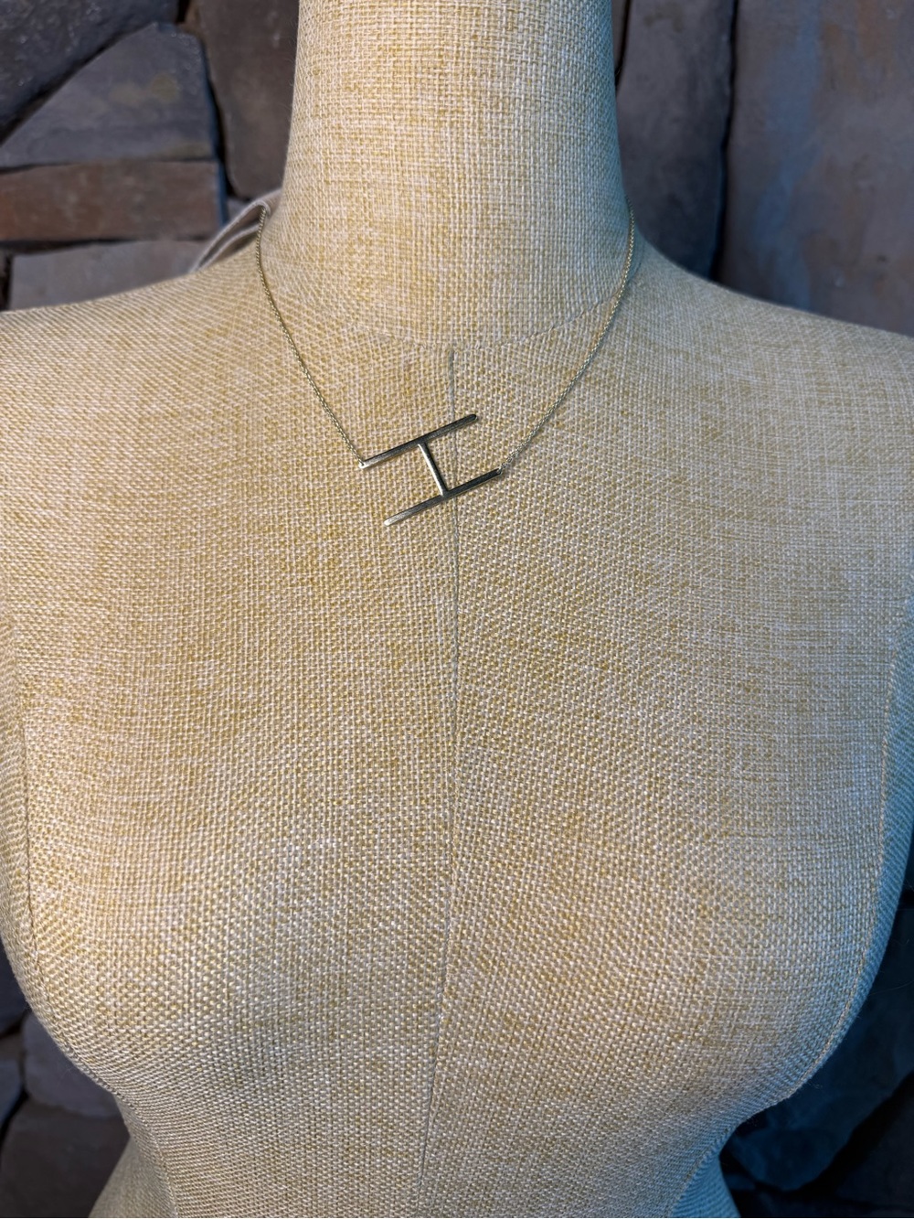 New🌟”H”Anthropologie-Your Name in Lights Initial Necklace